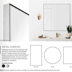 Rock Solid Black Metal Frame Mirror- 24"x 40" item