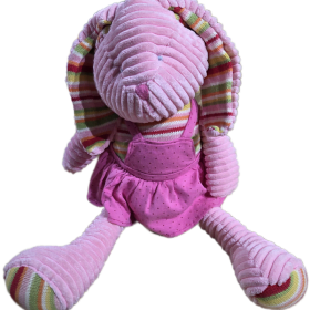 Vintage/Retired Kazoo Pink Corduroy Bunny Rabbit Baby Rattle item