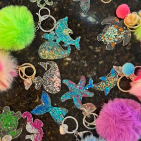 Sea Creature Keychains with Poof item