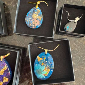 Blue Resin Necklace item