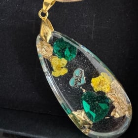 Green Resin Necklace item