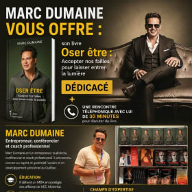 Livre dédicacé et rencontre téléphonique avec Marc Dumaine item