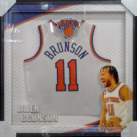 Jalen Brunson Hand Signed and Framed Jersey item