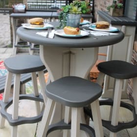 Photo of Confer Plastics: Bistro Table w/4 stools (Value $250)