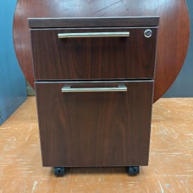 #19 : Petit classeur 2 tiroirs sur roues en bois item