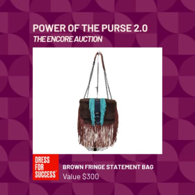 Brown Fringe Statement Bag item