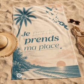 ☀️ Serviette de plage *Je prends ma place* [Précommande] item