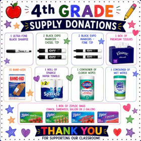 Fourth Grade (except Pinto) | Class Donations item