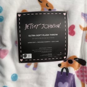 Betsey Johnson plush Dachshund blanket item