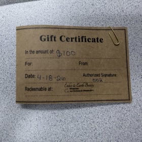 Spa Gift Certificate item