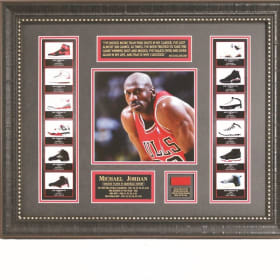Michael Jordan with Game Used Court item