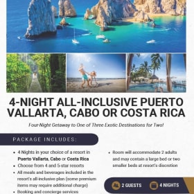 4 Night All-Inclusive Puerto Vallata, Cabo or Costa Rica item