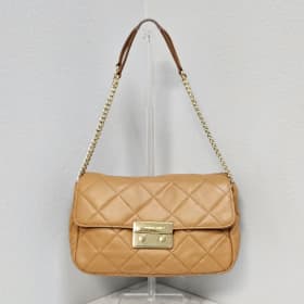 MICHAEL KORS "SLOAN" SHOULDER BAG (TAN) item