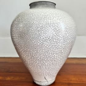 Large Handmade Raku Vase (approx. 16" x 12") item