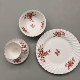 Elegant floral china that brings timeless charm to any table item