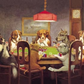A timeless twist on a classic scene, with a canine cast. item