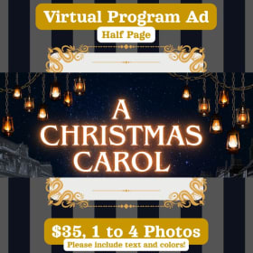 Half Page Virtual Program Ad, A Christmas Carol item