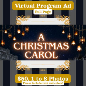 Full Page Virtual Program Ad, A Christmas Carol item