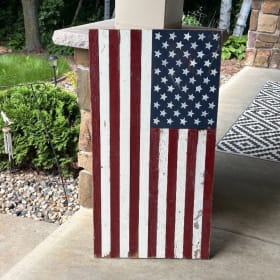 Handmade Wooden American Flag item