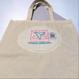 Canvas Tote - Blue & Pink - *Includes Shipping* item