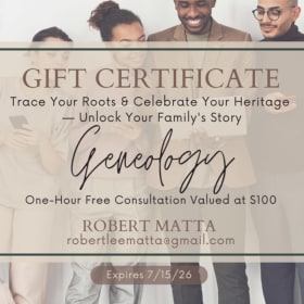 Geneology Gift Certificate item