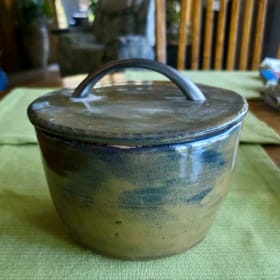 Handmade Pottery - Covered Bowl item