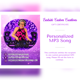 Personalized MP3 Song by Eastside Custom Creations item