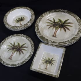 Tropical Palm Tree Dinnerware Set item