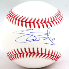 Shane Bieber autographed baseball-$250 value item