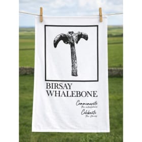 Birsay whalebone tea towel - collect from Birsay item