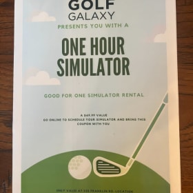 Golf Galaxy One Hour Simulator item