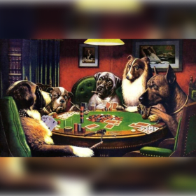 A timeless twist on a classic scene, with a canine cast. item