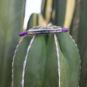 Purple Cord Silver Medal Bracelet item