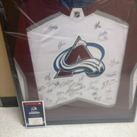 Framed 2025-2026 Team Signed Avalanche Jersey item