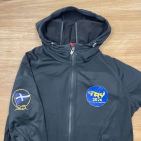 Small Black softshell women's hooded jacket item