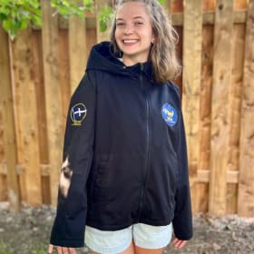 Medium Black softshell women's hooded jacket item