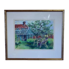 036 -Summertime garden scene painting by Jane Ironside item