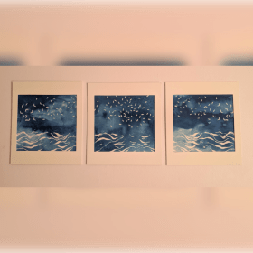 Hands Water Triptych_matted item