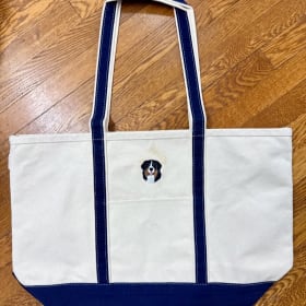 Embroidered Bernese Mountain Dog Tote  item