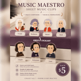 Music Maestro Sheet Music Clip item