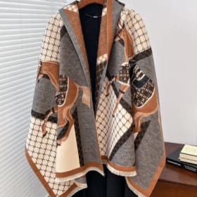 Photo of Equestrian Brown Reversible Wrap