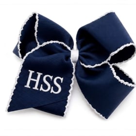 HSS Embroidered Moonstitch Shortie Hair Clip Bow item