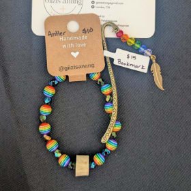 Antler Bracelet and Bookmark by Giizis Anang item