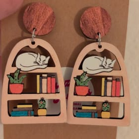Cat Nap Stud Earrings item