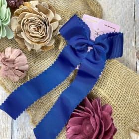 Navy Scalloped Bow item