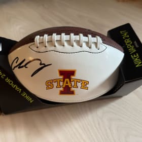 ISU Football signed by Coach Jimmy Rogers item