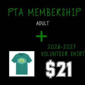 *SPECIAL* 1 Volunteer T-shirt + 1 PTA Membership item