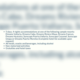 Family All-Inclusive Trip for 4 item