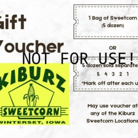 KIBURZ SWEET CORN VOUCHER 5 Dozen Ears item