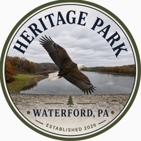 Heritage Park Magnet- round eagle item